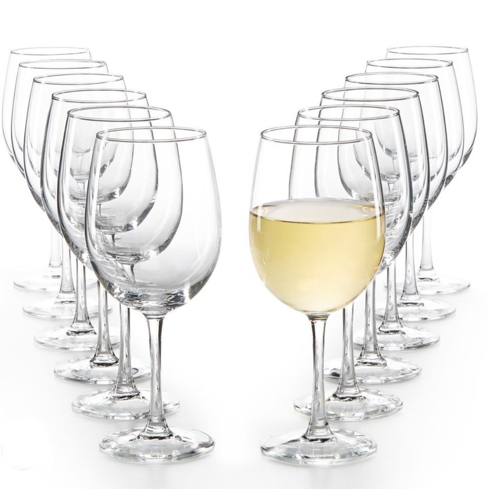 12 Piece White 🍷 Wine Glasses by The Celler Basics